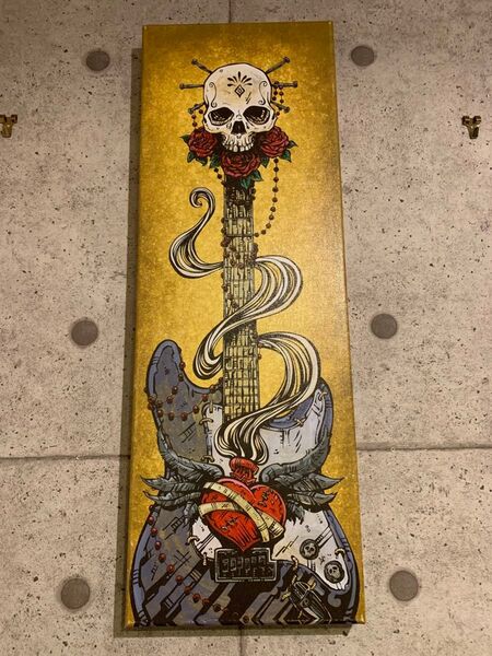 David Lozeau ギターアートポスターパネル ストラトキャスタースカル / Fender コラボアーティスト作品