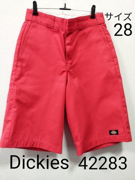 ディッキーズ Dickies 42283 ルーズフィット ワークハーフパンツ W28 レッド メンズ アメカジ フェス