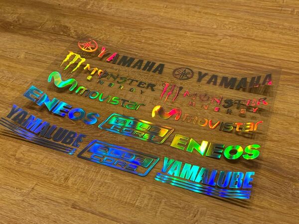 防水カッティングステッカー YAMAHA Monster Movistar