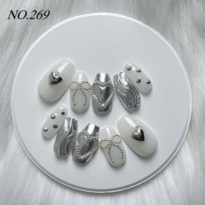 【269】ネイルチップ 韓国 Y2K ワンホン