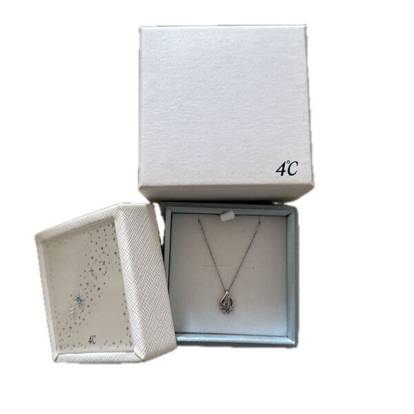 美品 ヨンドシー 4°C ネックレス アクアマリン K10