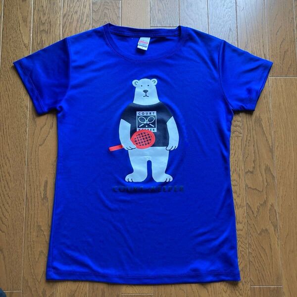 COURT KEEPERS Tシャツ Lサイズ ブルー シロクマ