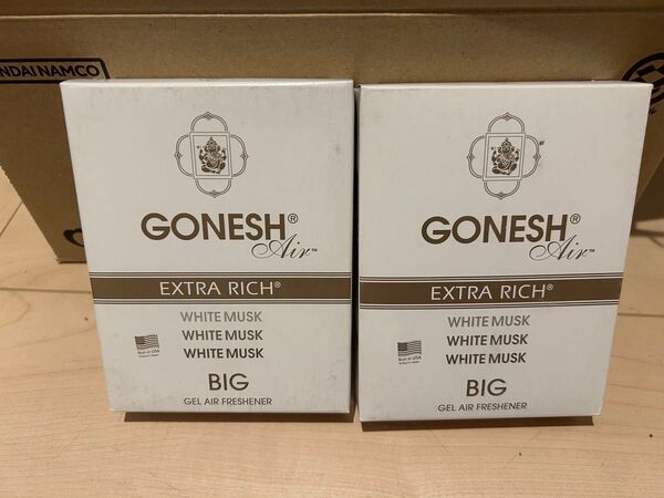 GONESH ガーネッシュ ビッグゲル エアフレッシュナー ホワイトムスク 芳香剤 置き型 180g×2箱