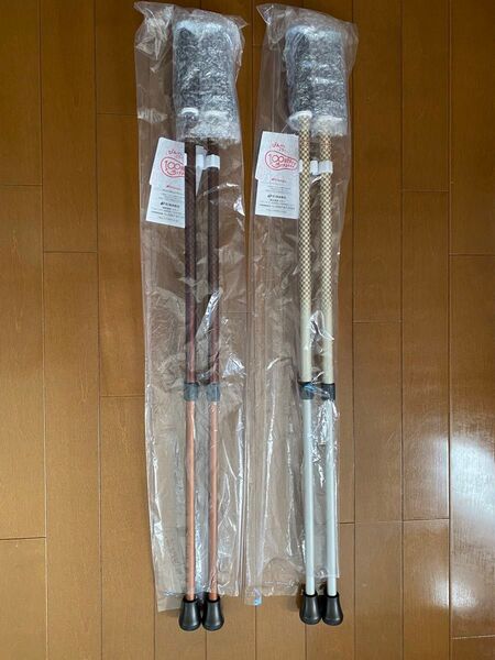 SINANO そふと安心2本杖 ベージュとブラウン