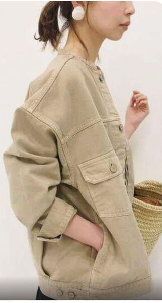イエナ IENA カラーチノリメイクルーズブルゾン ベージュ 38