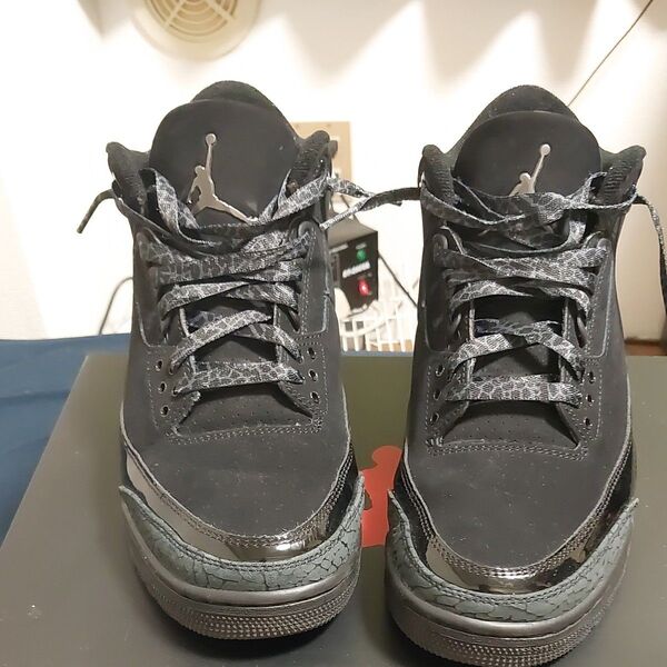 Air Jordan3 Retro Black Cat 27.5cm