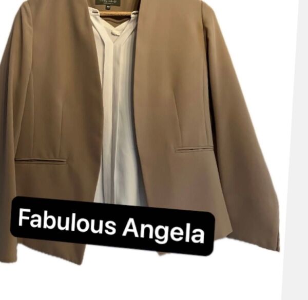 ブラウス ファビュラスアンジェラ パーツ付き ノースリーブ 白 Fabulous Angela トップス オフィス オンオフ