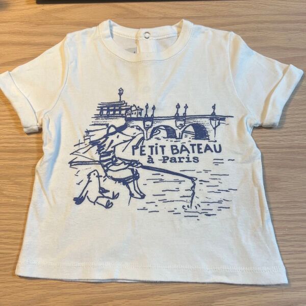 プチバトー 半袖 Tシャツ 白 12m 74cm