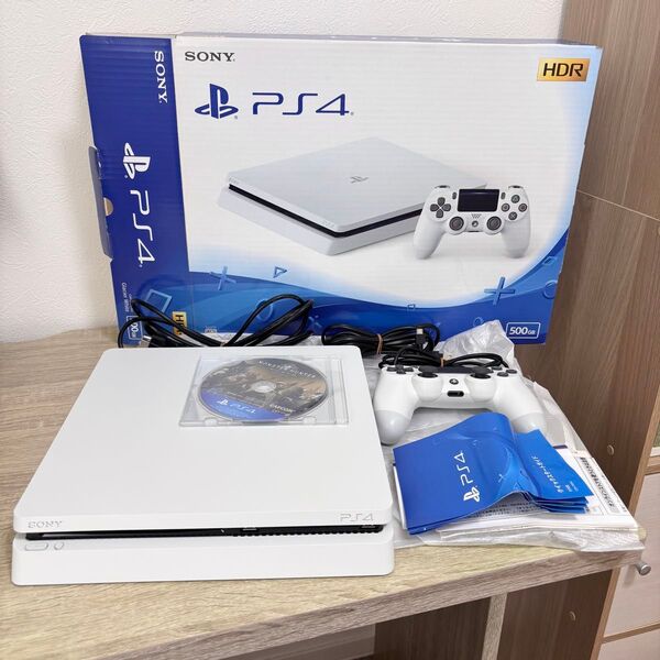 美品!PS4 本体 ホワイト 500GB CUH-2100A B02 SONY