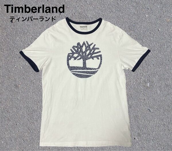 Timberland ティンバーランド リンガー デカロゴ 半袖T 白 Mサイズ