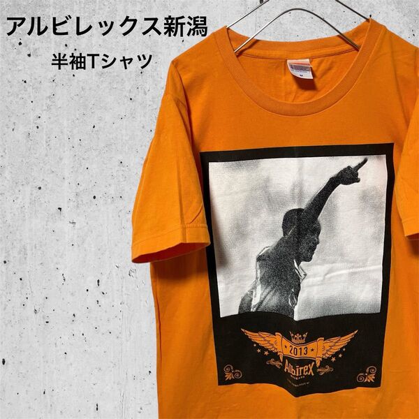 J1 サッカー アルビレックス新潟 デカプリント 半袖T 2013 オレンジ M