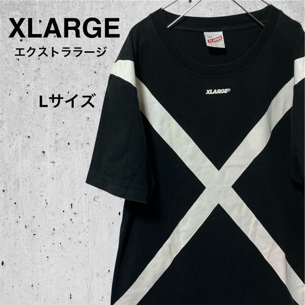 XLARGE エクストララージ ロゴT オーバーサイズ 半袖 黒 Lサイズ