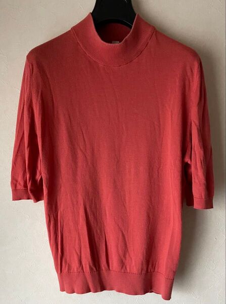 ヴィンテージJOHN SMEDLEY ジョンスメドレー コットン モックネック コーラル 36