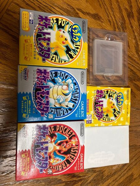 空箱 自身所有 当時物 ポケモン ポケットモンスター ゲームボーイ 初期 赤 青 黄色 昭和レトロ コロコロコミック