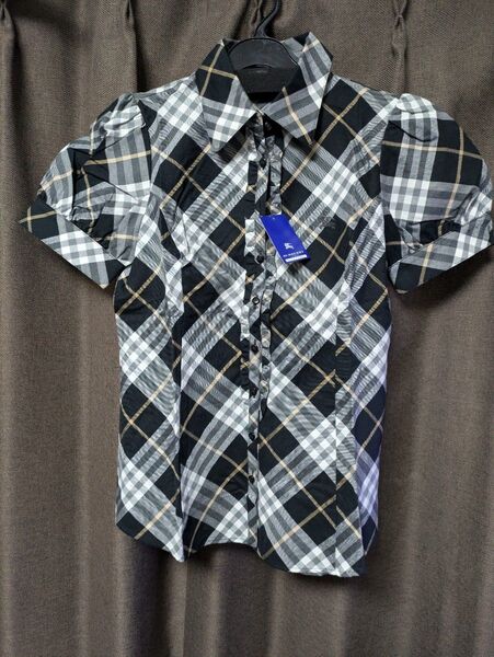バーバリーブルーレーベルBURBERRY人気ブランドロゴ入ブラウスシャツ値下