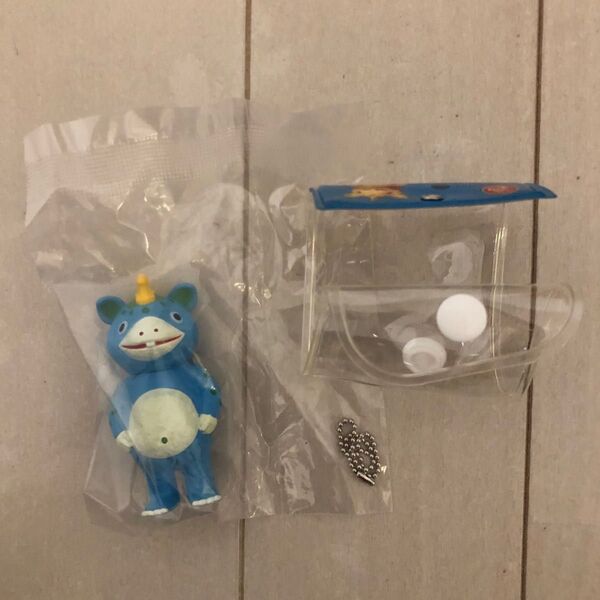 怪獣ブースカ ソフビ ボールチェーンマスコット ガチャ レトロブルー