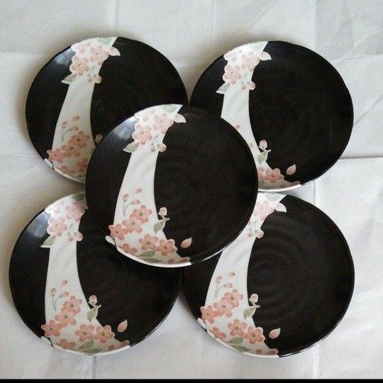 和食器 陶器 絵皿 桜模様 5枚セット