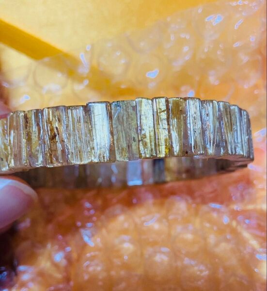 天然石 ブレスレット タイチンルチルクォーツ バングル