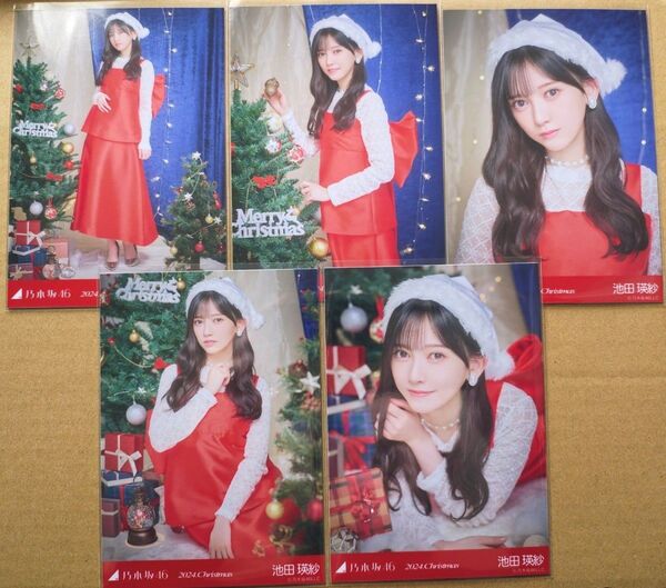 乃木坂46 池田瑛紗 生写真 2024クリスマス 5種コンプ