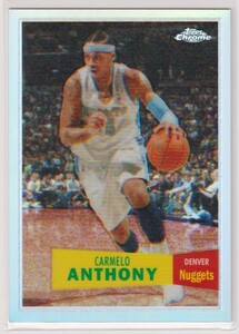 NBA CARMELO ANTHONY REFRACTOR 2007-08 Topps Chrome 1957-58 Variations BASKETBALL /999枚限定 PRIZM カメーロ アンソニー リフラクター