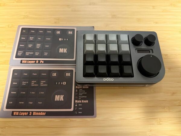 KB16 マクロメカニカルキーボードアルミニウム製/片手キーボード グレー