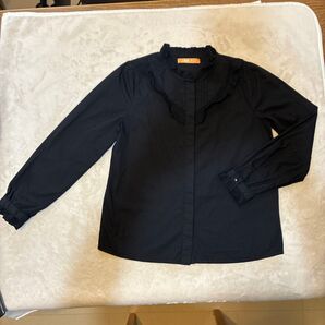 F.i.n.t レース 長袖ブラウス シャツ 黒