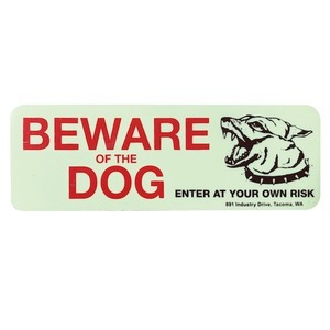 送料100円　US SECURITY SIGN STICKER BEWARE DOG　セキュリティサイン　ステッカー