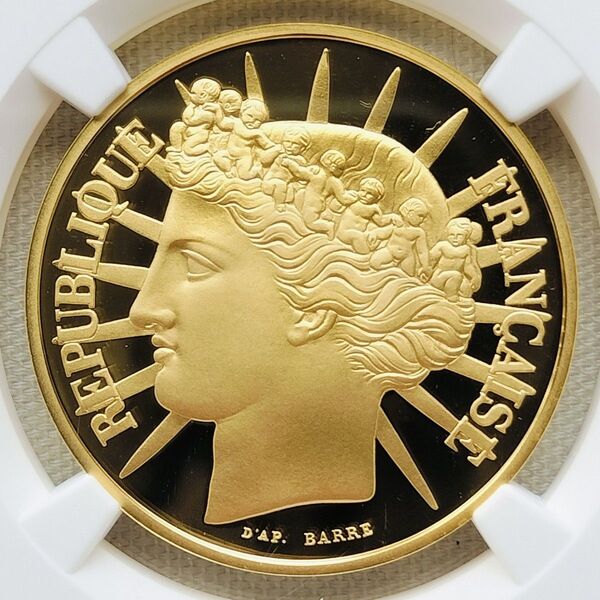 フランス 100フラン金貨 1988年 プルーフ FRANTERNITY【NGC PF 69 ULTRA CAMEO】