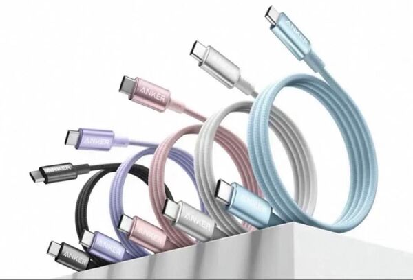 Anker 高耐久ナイロン USB-C & USB-C ケーブル 1.8m ネイビー 新品