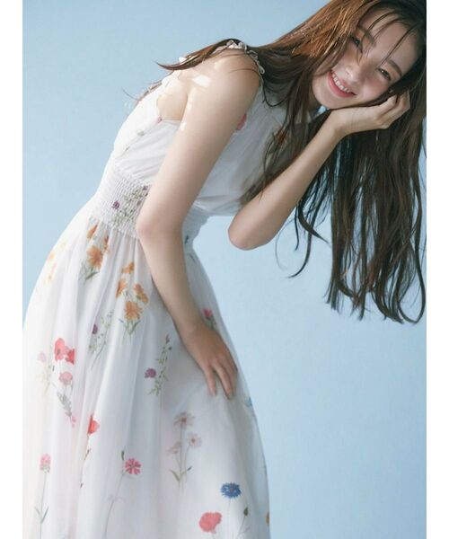 【新品タグ付き】スナイデル バックリボンシフォンワンピース snidel SNIDEL Flower サイズ1