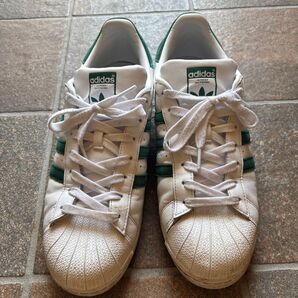 adidas スーパースター ホワイト/グリーン