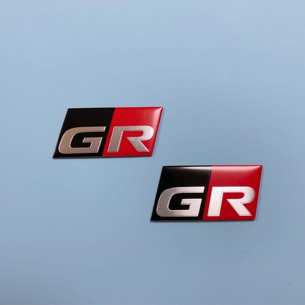 トヨタ GR エンブレム アルミステッカー ガズー レーシング 大 2枚