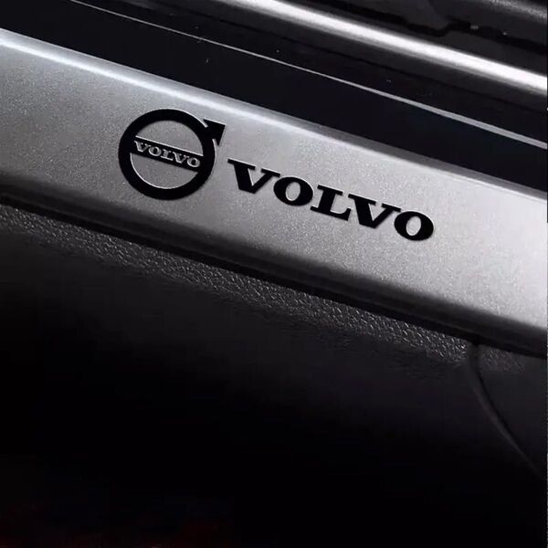 ボルボ VOLVO 3D ロゴステッカー 金属シール エンブレム 5枚セット シルバー