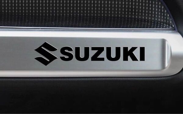 スズキ SUZUKI 3Dロゴ アルミステッカー 金属製シール シルバー 5枚入