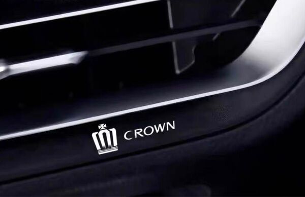 トヨタ クラウン crown 3Dロゴ アルミステッカー 金属製シール 5枚入