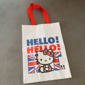 サンリオ ハローキティ ユニオンジャックコラボ トートバッグ 平成レトロ エコバッグ イギリス キティちゃん