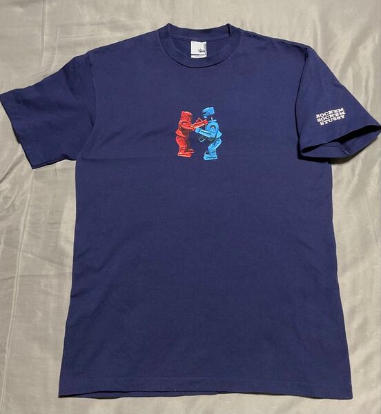 銀タグ 90'-00' OLD STUSSY オールドステューシー ROCK'EM SOCK'EM Robots USA製