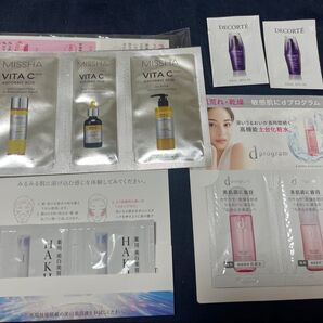 スキンケアサンプルMISSHAVITAC、d program、HAKU、デコルテ