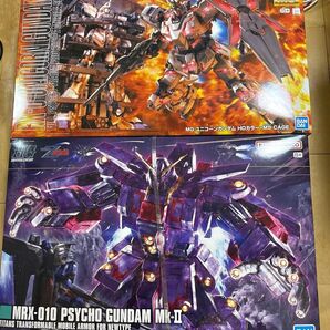 大型品 2体 HGサイコガンダムmk2 MG ユニコーン+MAケージ