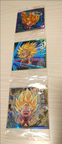 ドラゴンボール 超戦士シールウエハース超 3種セット