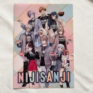 新品 非売品 にじさんじ×くら寿司 コラ A4クリアファイル めじるしチャーム びっくらポン