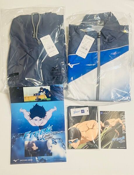 Free 遙 ミズノ MIZUNO コラボ ウエア ジャージ 上下 クリアファイル 付き FS オケコン 七瀬遙 服