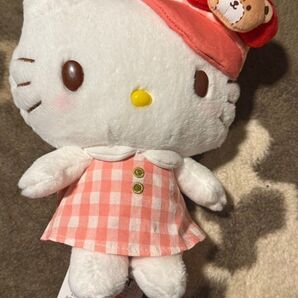 ハローキティ ぬいぐるみ マスコット ピンク ギンガムチェック