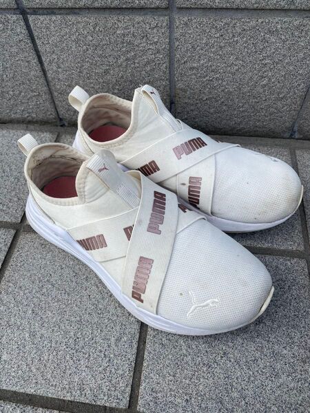 中古 PUMA スニーカー レディース 23cm ホワイト