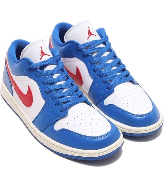 ナイキ エア ジョーダン 1 ロー NIKE W AIR JORDAN 1 LOW スポーツブルー/ホワイト/セイル/ジムレッド