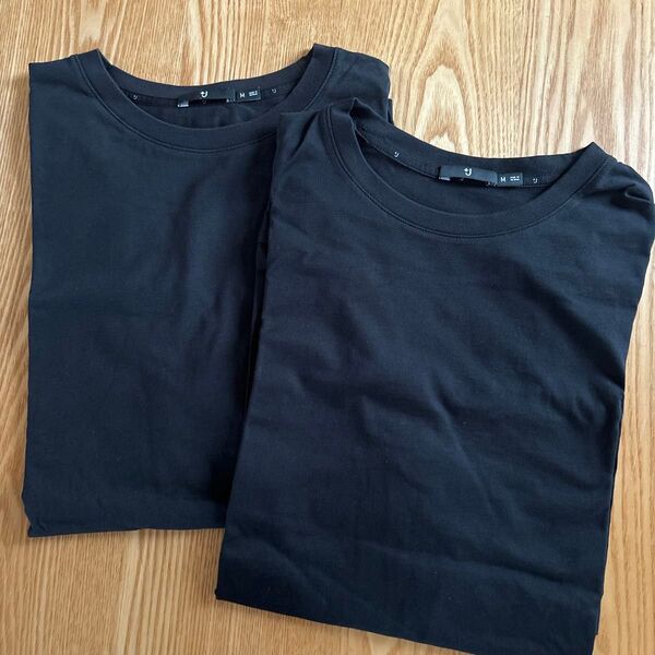UNIQLO +J スーピマコットン リラックスフィット クルーT ブラック M 2枚セット