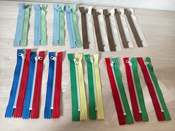 ハンドメイド カラーファスナー 17本まとめ売り