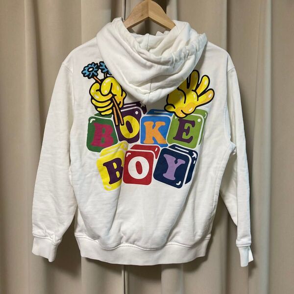 KENZO BOKE BOY パーカー 白 ホワイト XS レディース ケンゾー スウェット 長袖 ロゴプリント コットン 綿