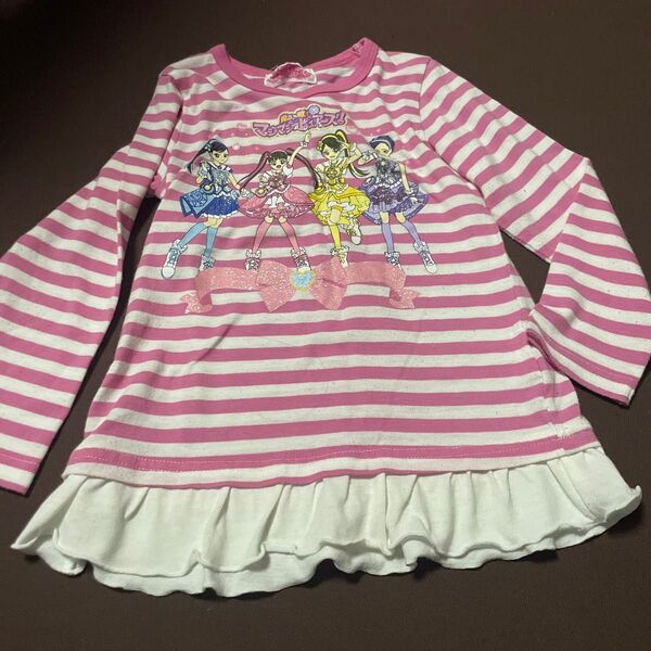 プリキュア 長袖Tシャツ ボーダー ピンク