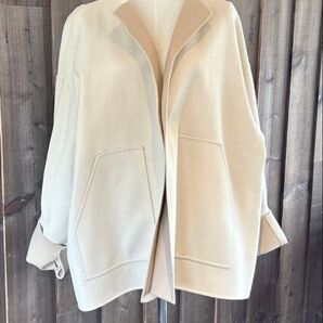 auralee コート ジャケット wool 100% ノーカラー